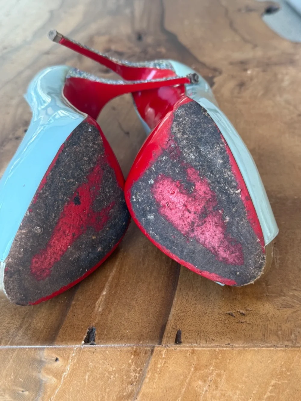 Blue Christian Louboutin Heels 41 Womens